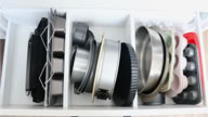 Details of bakeware drawers