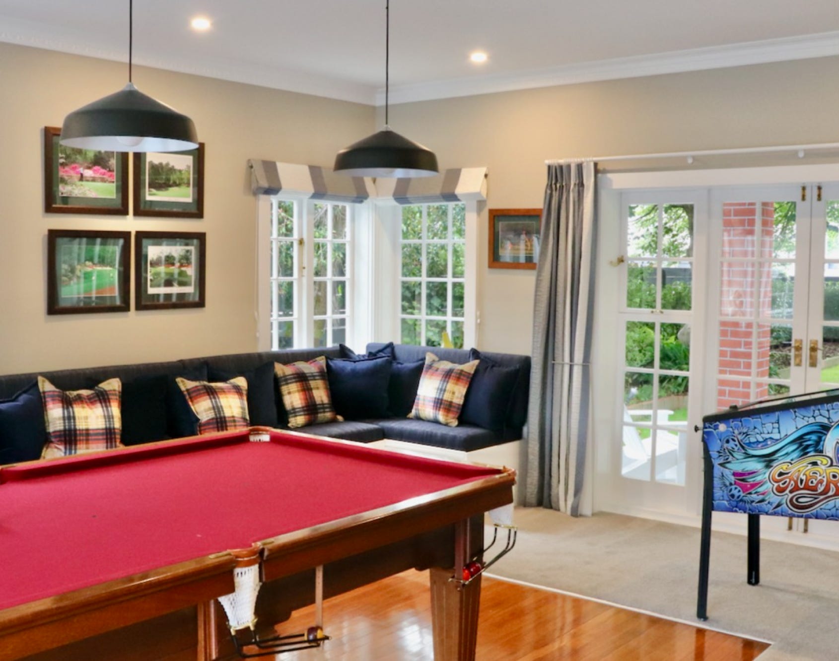 Studio 28 Interio Design Wellington Zealand. Creating wow interiors that are easy on the eye. Billards table with comfortable seating in the background.