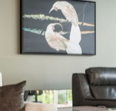 Living room art placement