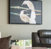 Living room art placement