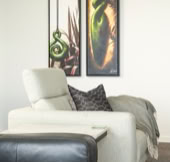 Living room art placement