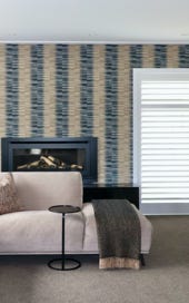 Media room close up with gas fire