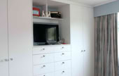 Bedroom storage.